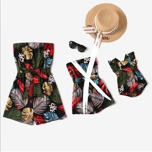 Matching floral romper